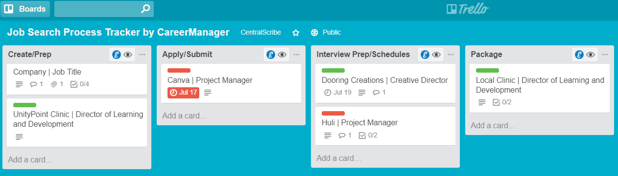 Templates for Trello