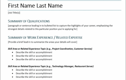 image of combination resume format